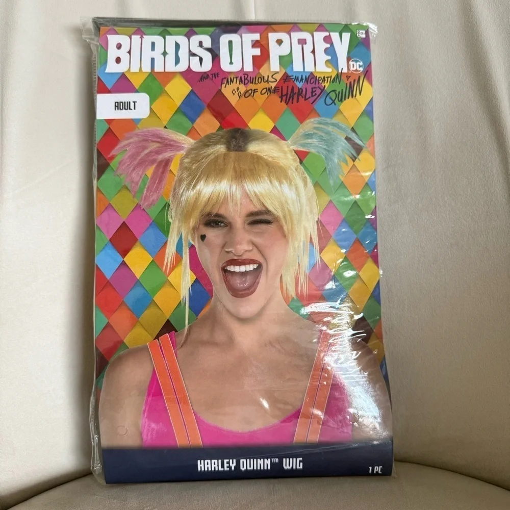 Harley Quinn Adult Wig – Birds of Prey Costume Accessory, New